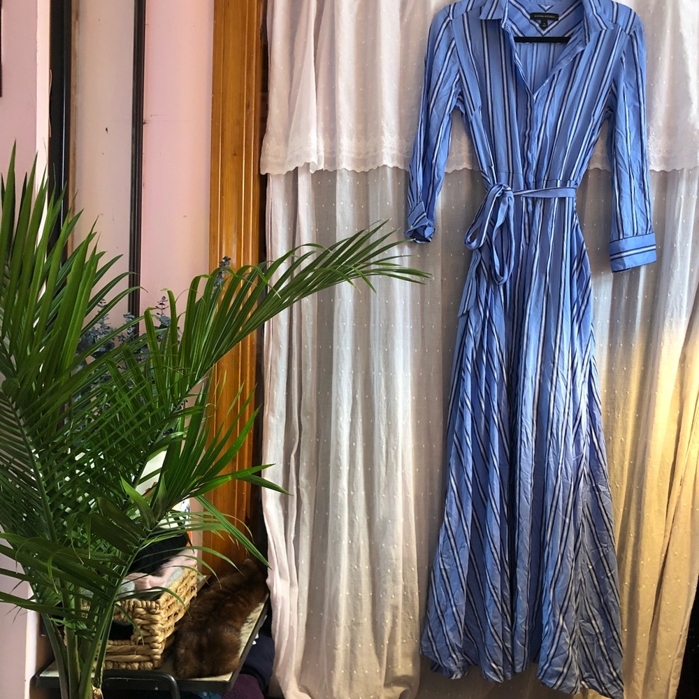 Maxi Striped Button Down Dress